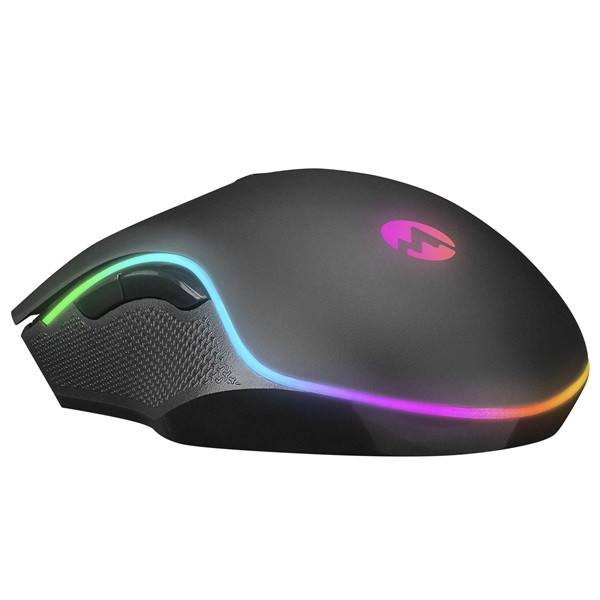 Everest gamer egér - sm-f09 titanio  (7200 dpi, 6gomb, 1,8m harisnyázott kábel,optikai, fekete, rgb led)