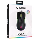 Everest gamer egér - sm-g14 dusk  (7200 dpi, 7gomb, 1,5m harisnyázott kábel,optikai, fekete, rgb led)