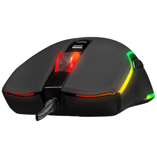Everest gamer egér - sm-g14 dusk  (7200 dpi, 7gomb, 1,5m harisnyázott kábel,optikai, fekete, rgb led)