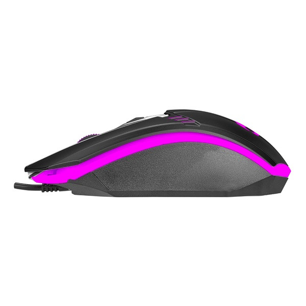 Everest gamer egér - sm-g97 gank  (1400 dpi, 4gomb, 1,5m harisnyázott kábel,optikai, fekete, rgb led)