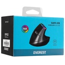 Everest vezeték nélküli egér - smw-618  ergonomic vertical (1600 dpi, 6 gomb, optikai, fekete, rgb led)