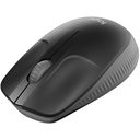Logitech egér - m190  (vezeték nélküli, teljes méretű, optikai, usb, fekete)