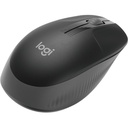 Logitech egér - m190  (vezeték nélküli, teljes méretű, optikai, usb, fekete)