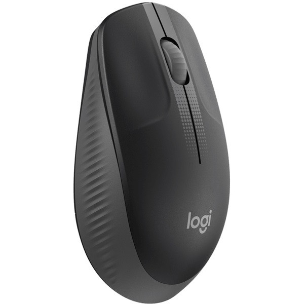 Logitech egér - m190  (vezeték nélküli, teljes méretű, optikai, usb, fekete)