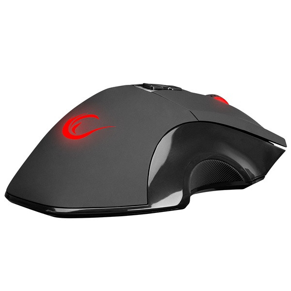 Rampage egér gamer - dlm-355 (2400dpi, 8 gomb, makro, rgb led, 150cm harisnyázott kábel, fekete)