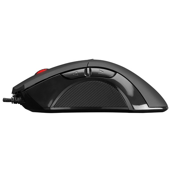 Rampage egér gamer - dlm-355 (2400dpi, 8 gomb, makro, rgb led, 150cm harisnyázott kábel, fekete)