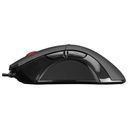 Rampage egér gamer - dlm-355 (2400dpi, 8 gomb, makro, rgb led, 150cm harisnyázott kábel, fekete)