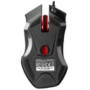 Rampage egér gamer - dlm-355 (2400dpi, 8 gomb, makro, rgb led, 150cm harisnyázott kábel, fekete)