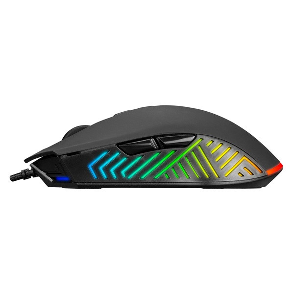 Rampage egér gamer - smx-g68 spear (7200dpi, 7 gomb, makro, rgb led, 1,5m harisnyázott kábel, fekete)