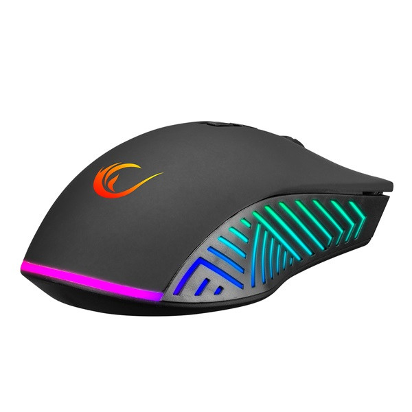 Rampage egér gamer - smx-g68 spear (7200dpi, 7 gomb, makro, rgb led, 1,5m harisnyázott kábel, fekete)