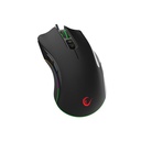 Rampage egér gamer - smx-r22 phoenix (4800dpi, 7 gomb, makro, rgb led, 1,6m harisnyázott kábel, fekete)