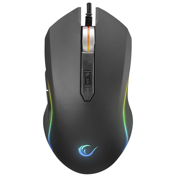 Rampage egér gamer - smx-r79 x-runner (10000dpi, pmw 3327 szenzor, 6 gomb, makro, rgb led, fekete)