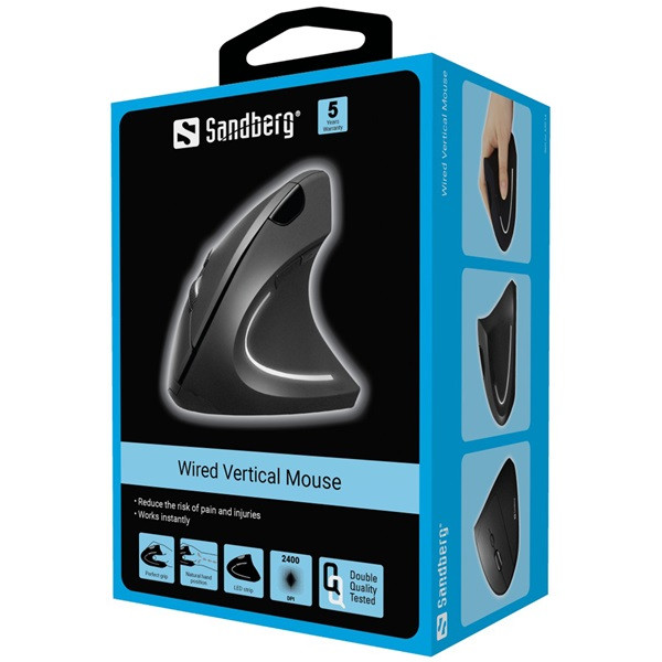 Sandberg ergonomikus egér - wired vertical mouse