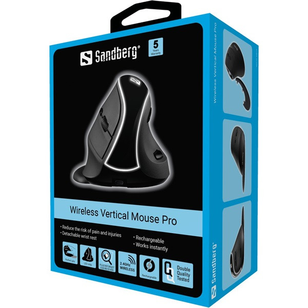 Sandberg ergonomikus egér - wireless vertical mouse pro