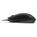 Sharkoon egér gamer - shark force ii black (optikai; 4200dpi; pixart pmw3519 chip; harisnyázott kábel; fekete)