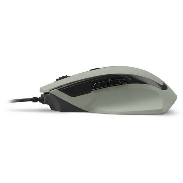 Sharkoon egér gamer - shark force ii grey (optikai; 4200dpi; pixart pmw3519 chip; harisnyázott kábel; szürke)