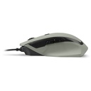 Sharkoon egér gamer - shark force ii grey (optikai; 4200dpi; pixart pmw3519 chip; harisnyázott kábel; szürke)