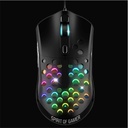 Spirit of gamer egér - elite-m80 (optikai, 4200dpi, 6 gomb, harisnyázott kábel, fekete)