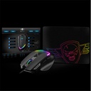 Spirit of gamer egér - pro-m3 rgb (optikai, 7200dpi, 8 gomb, harisnyázott kábel, fekete) + egérpad