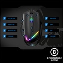 Spirit of gamer egér - pro-m3 rgb (optikai, 7200dpi, 8 gomb, harisnyázott kábel, fekete) + egérpad