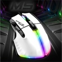 Spirit of gamer egér - pro-m5 arctic (optikai, 12800dpi, 1000hz, 8 gomb, harisnyázott kábel, fehér)