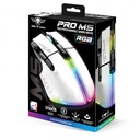Spirit of gamer egér - pro-m5 arctic (optikai, 12800dpi, 1000hz, 8 gomb, harisnyázott kábel, fehér)