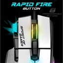Spirit of gamer egér - pro-m5 arctic (optikai, 12800dpi, 1000hz, 8 gomb, harisnyázott kábel, fehér)