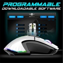 Spirit of gamer egér - pro-m5 arctic (optikai, 12800dpi, 1000hz, 8 gomb, harisnyázott kábel, fehér)
