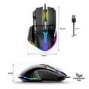 Spirit of gamer egér - pro-m5 rgb (optikai, 12800dpi, 1000hz, 8 gomb, harisnyázott kábel, fekete)