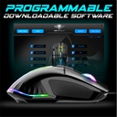 Spirit of gamer egér - pro-m5 rgb (optikai, 12800dpi, 1000hz, 8 gomb, harisnyázott kábel, fekete)