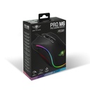 Spirit of gamer egér - pro-m6 rgb (4800dpi, 500hz, 8 programozható gomb, rgb led, 1,8 m harisnyázott kábel, fekete)