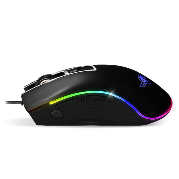 Spirit of gamer egér - pro-m6 rgb (4800dpi, 500hz, 8 programozható gomb, rgb led, 1,8 m harisnyázott kábel, fekete)