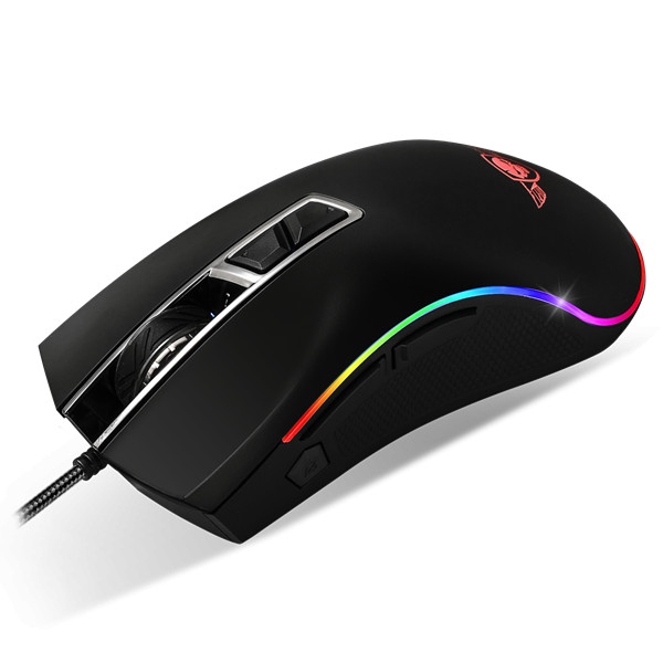 Spirit of gamer egér - pro-m6 rgb (4800dpi, 500hz, 8 programozható gomb, rgb led, 1,8 m harisnyázott kábel, fekete)