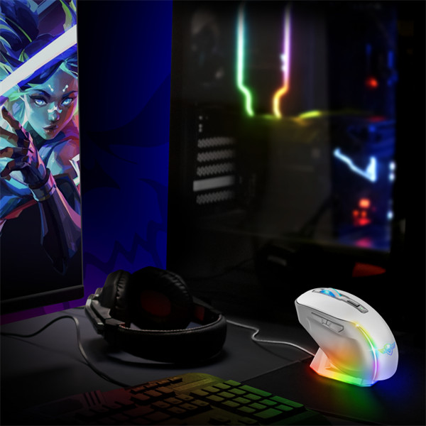 Spirit of gamer egér vezeték nélküli  - elite-m50 white (optikai, 8000dpi, 1000hz, 6 programozható gomb, rgb, fehér)