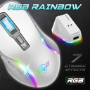 Spirit of gamer egér vezeték nélküli  - elite-m50 white (optikai, 8000dpi, 1000hz, 6 programozható gomb, rgb, fehér)