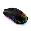 Spirit of gamer egér vezeték nélküli - elite-m20 wireless (4800dpi, 1000hz, 6 gomb, omron, harisnyázott kábel, fekete)