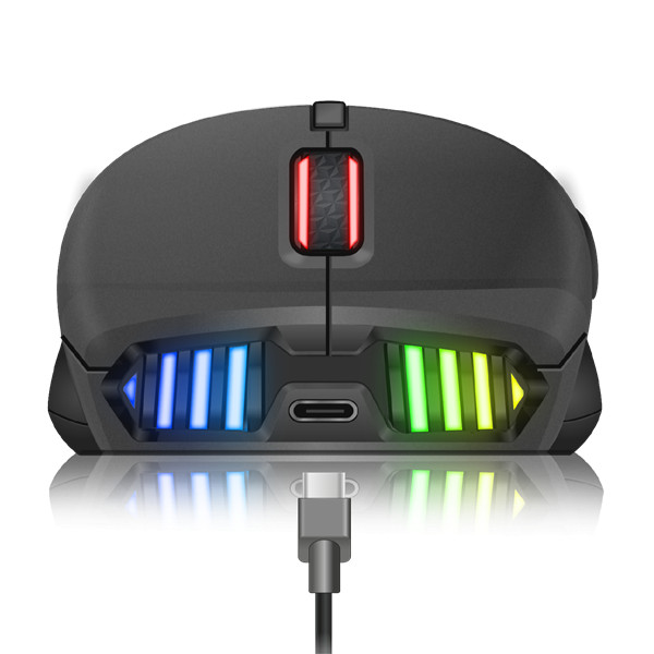 Spirit of gamer egér vezeték nélküli - pro-m9 (optikai, 4200dpi, 6 programozható gomb, max.: 10m, fekete)