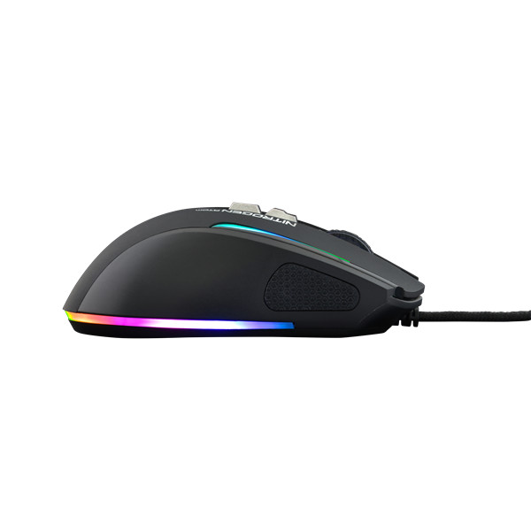 The g-lab gamer egér - kult nitro atom (4800 dpi, 9 gomb, makro, 1,8m kábel, rgb led, fekete)