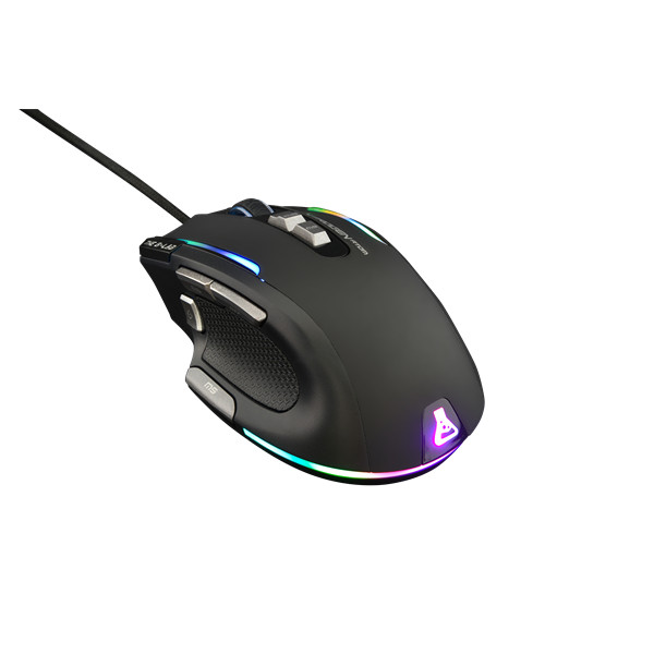 The g-lab gamer egér - kult nitro atom (4800 dpi, 9 gomb, makro, 1,8m kábel, rgb led, fekete)