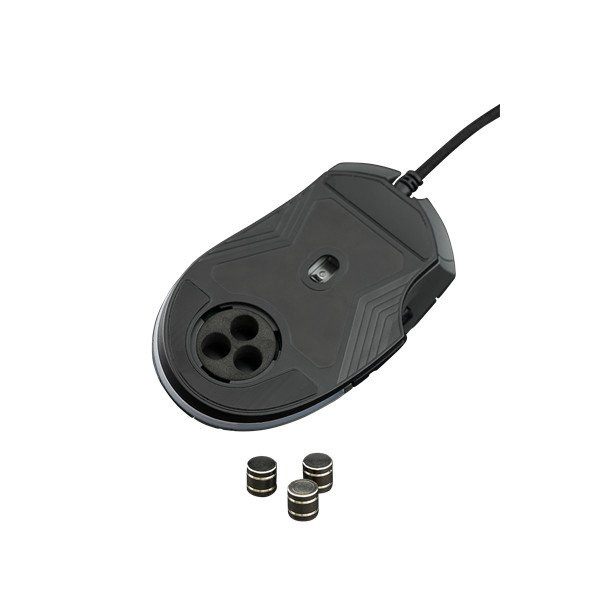 The g-lab gamer egér - kult nitro core (10000 dpi, 11 gomb, makro, 1,8m kábel, rgb led, fekete)