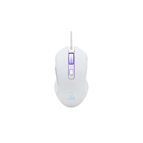 The g-lab gamer egér - kult-helium-w (3200 dpi, 6 gomb, makro, 1,8m kábel, rgb led, fehér)