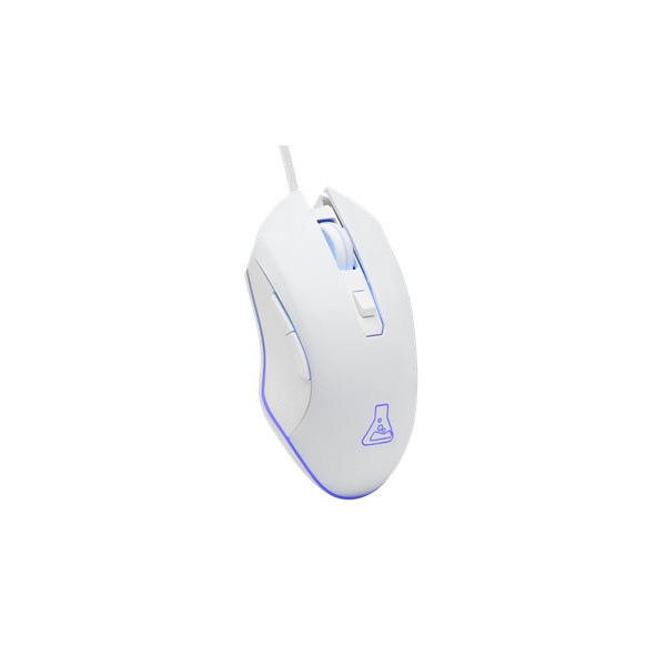 The g-lab gamer egér - kult-helium-w (3200 dpi, 6 gomb, makro, 1,8m kábel, rgb led, fehér)