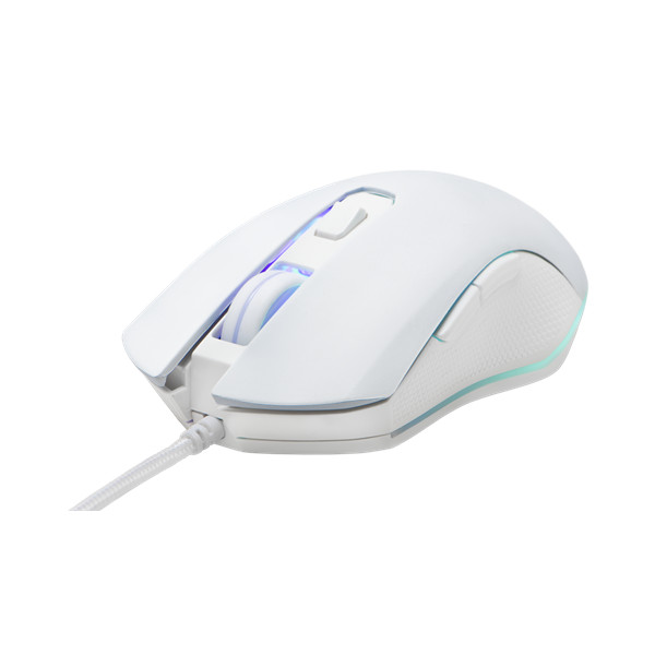 The g-lab gamer egér - kult-helium-w (3200 dpi, 6 gomb, makro, 1,8m kábel, rgb led, fehér)