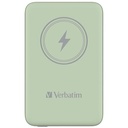 Hordozható akkumulátor, vezeték nélküli töltés, 10000 mAh, VERBATIM "MCP-10, zöld