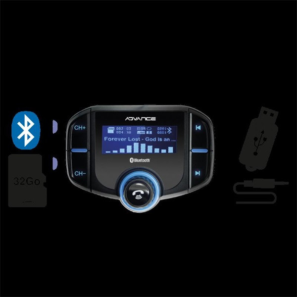 Advance autós fm transmitter - ft-992bt (bluetooth, 3,5 mm jack, microsd, usb)