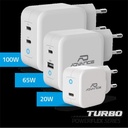 Advance telefon töltő adapter - powerflex turbo 100w (2xusb-c, 100w, fehér)