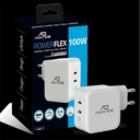 Advance telefon töltő adapter - powerflex turbo 100w (2xusb-c, 100w, fehér)