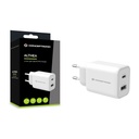 Conceptronic telefon töltő adapter - althea11w (usb-c+usb-a, 33w, fehér)