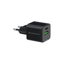 Conceptronic telefon töltő adapter - althea15b (usb-c+usb-a, 20w, fekete)