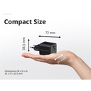 Conceptronic telefon töltő adapter - althea15b (usb-c+usb-a, 20w, fekete)